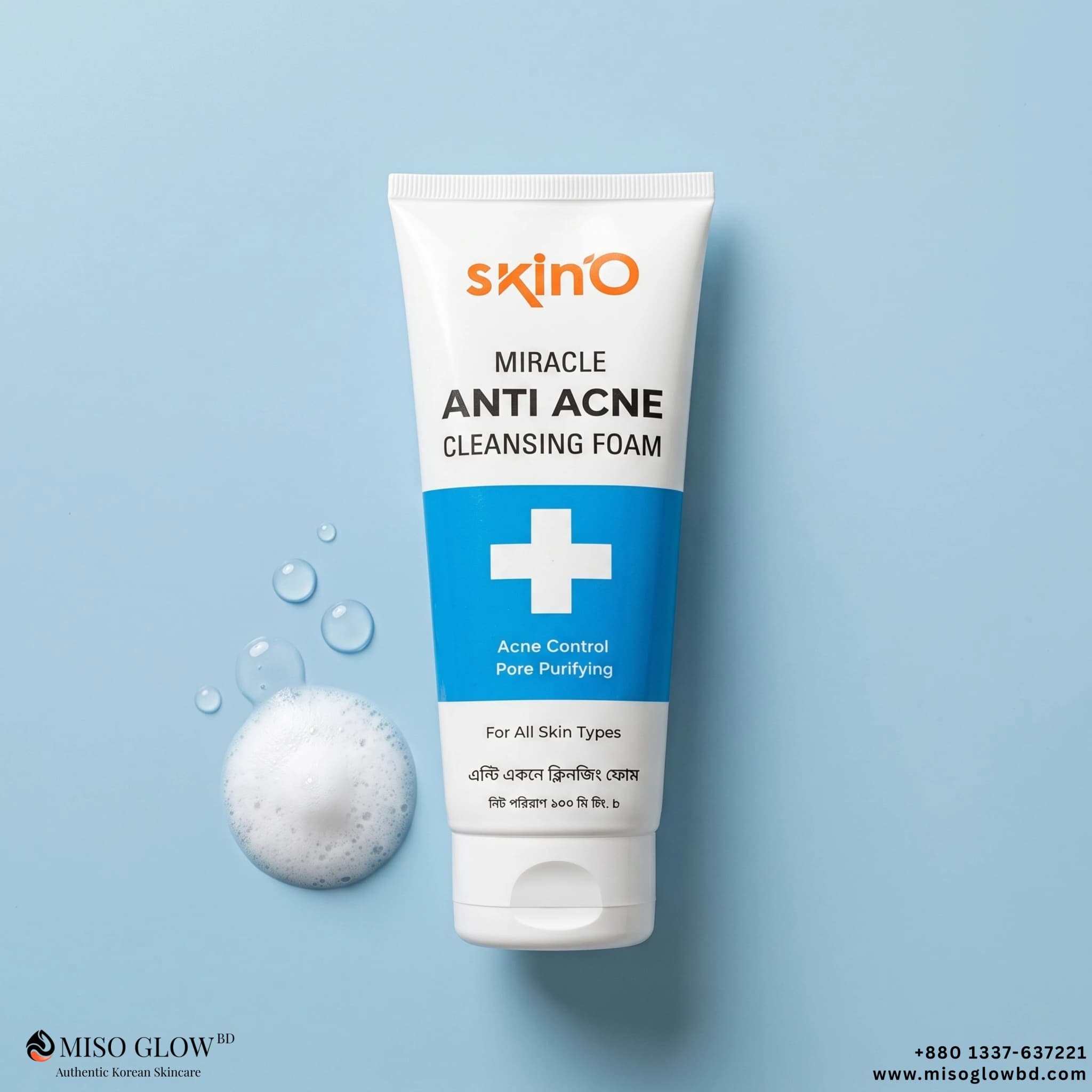 Skino Miracle Anti Acne Cleansing Foam Facewash 100ml